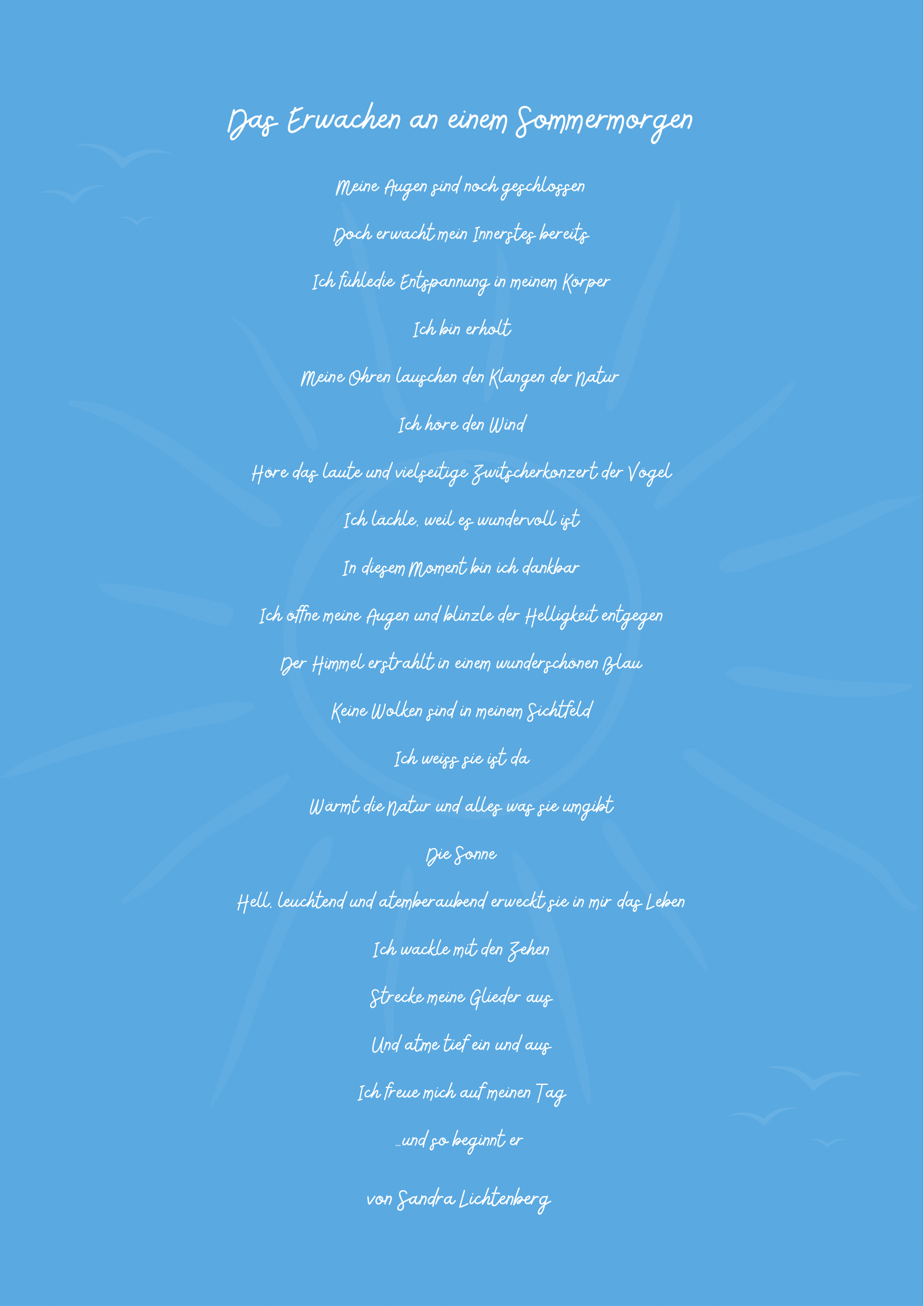 Das Erwachen an einem Sommermorgen