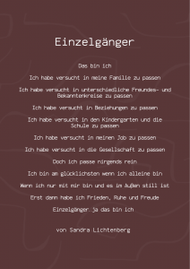 Einzelgänger